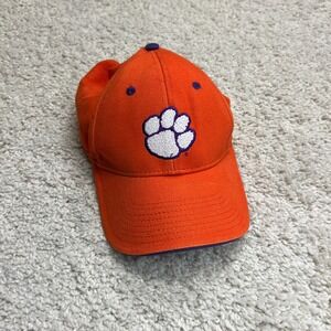 VTG Clemson University Tigers Hat Cap Adjustable Orange College NCAA Paw Logo